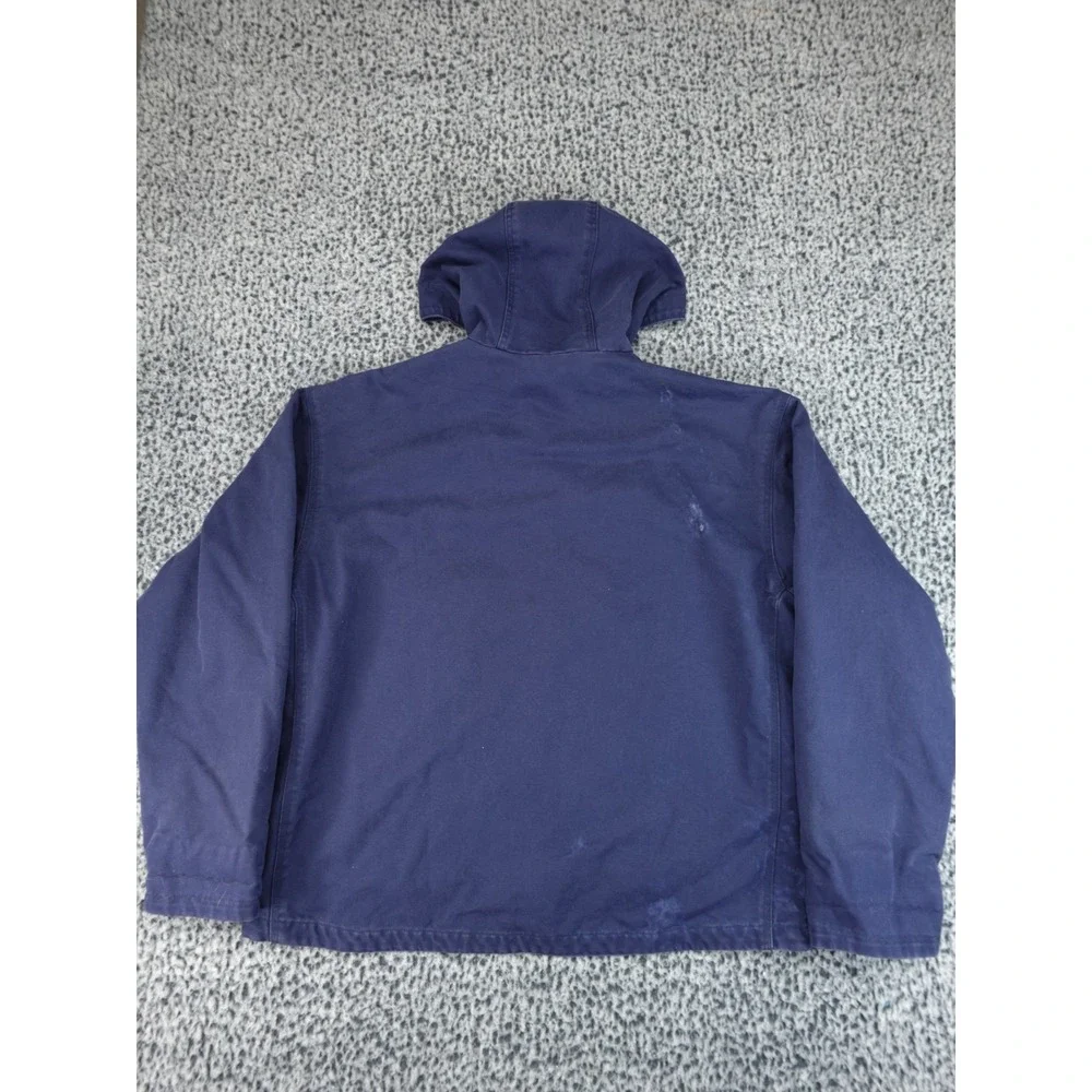 Sorel Canvas Work Jacket Mens XL Blue Duck Hooded Full Zip Distressed Rugged‎